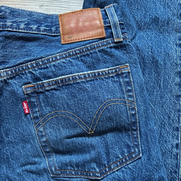 Levi's vintage authentic 501 blue high rise jeans - Picture 3 of 4